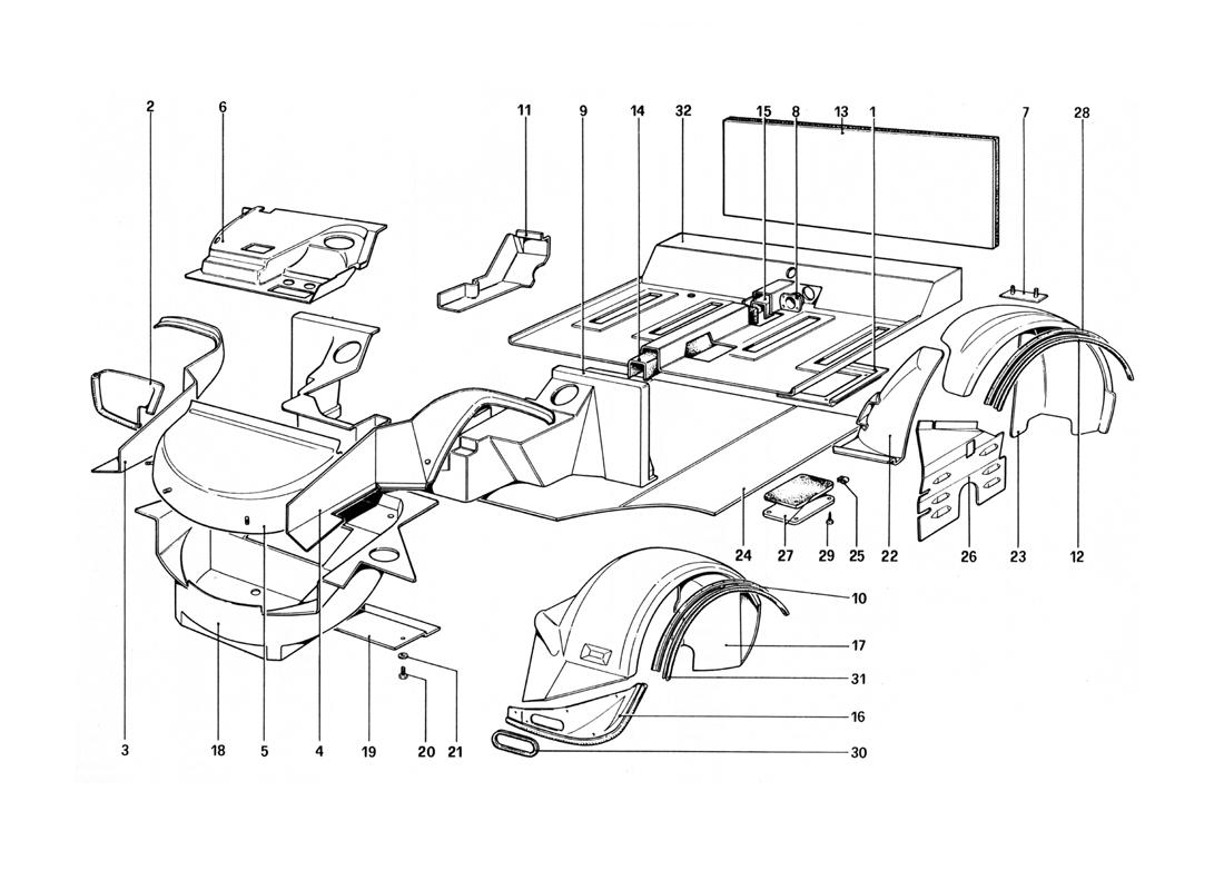 BODY SHELL - INNER ELEMENTS LOWER